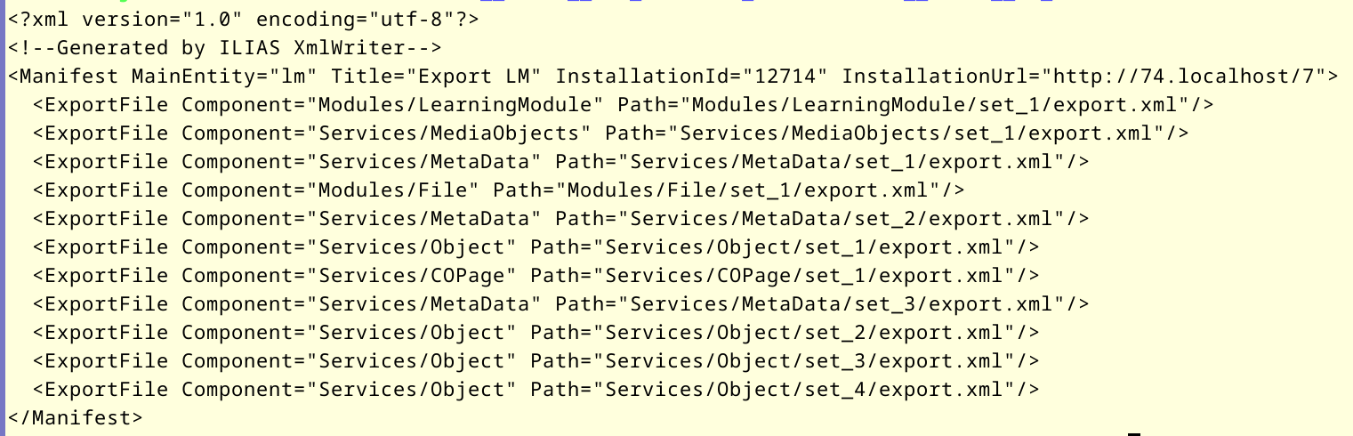 Component Manifest