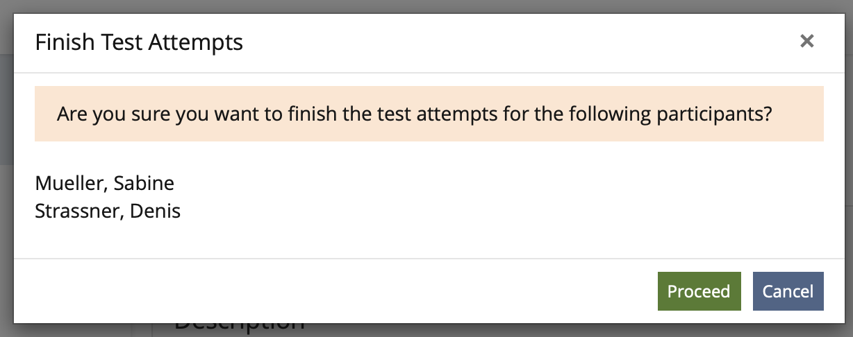 Mockup Finish Test Attempts for some selected participants