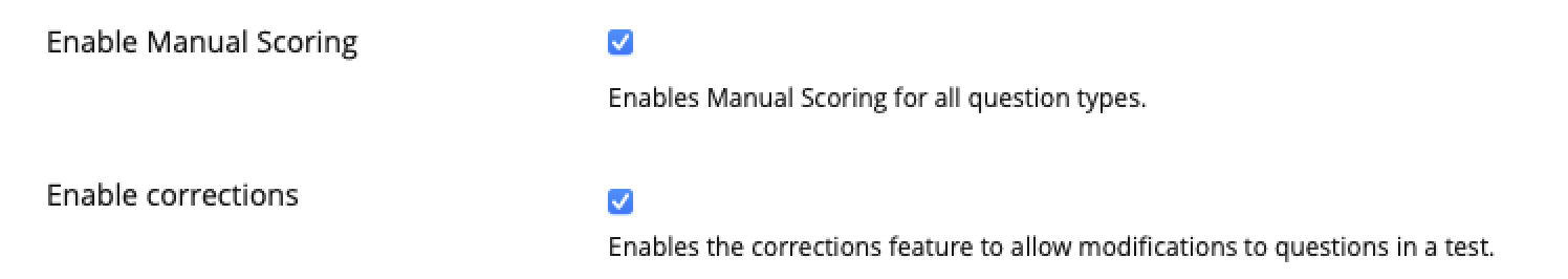 Mockup for the Enable Manual Scoring Setting