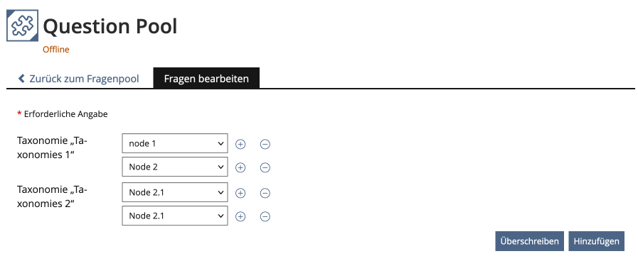 Screenshot Bulk Edit Detail View "Change Taxonomies"