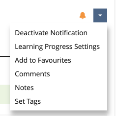 Mockup of the Top Actions, currently with activated Notifications. The links say: Deactivate Notification