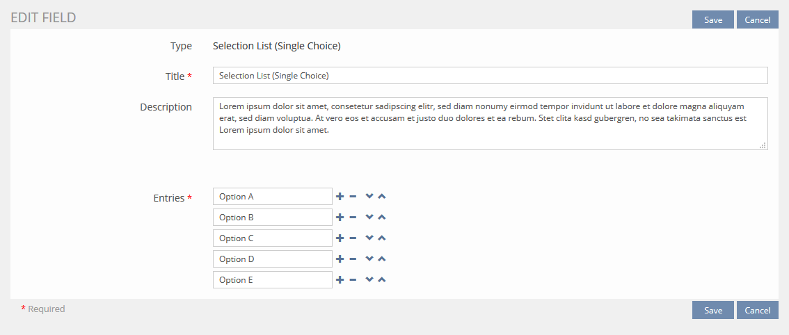 Custom Booking Data - Edit Selection Field