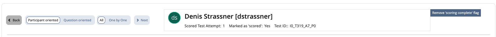 Mockup Sequence Navigation for scoring - Participant oriented